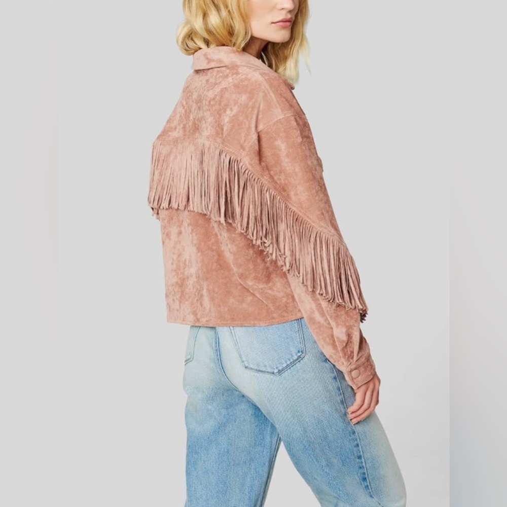 Blank NYC Pink Fringe Jacket